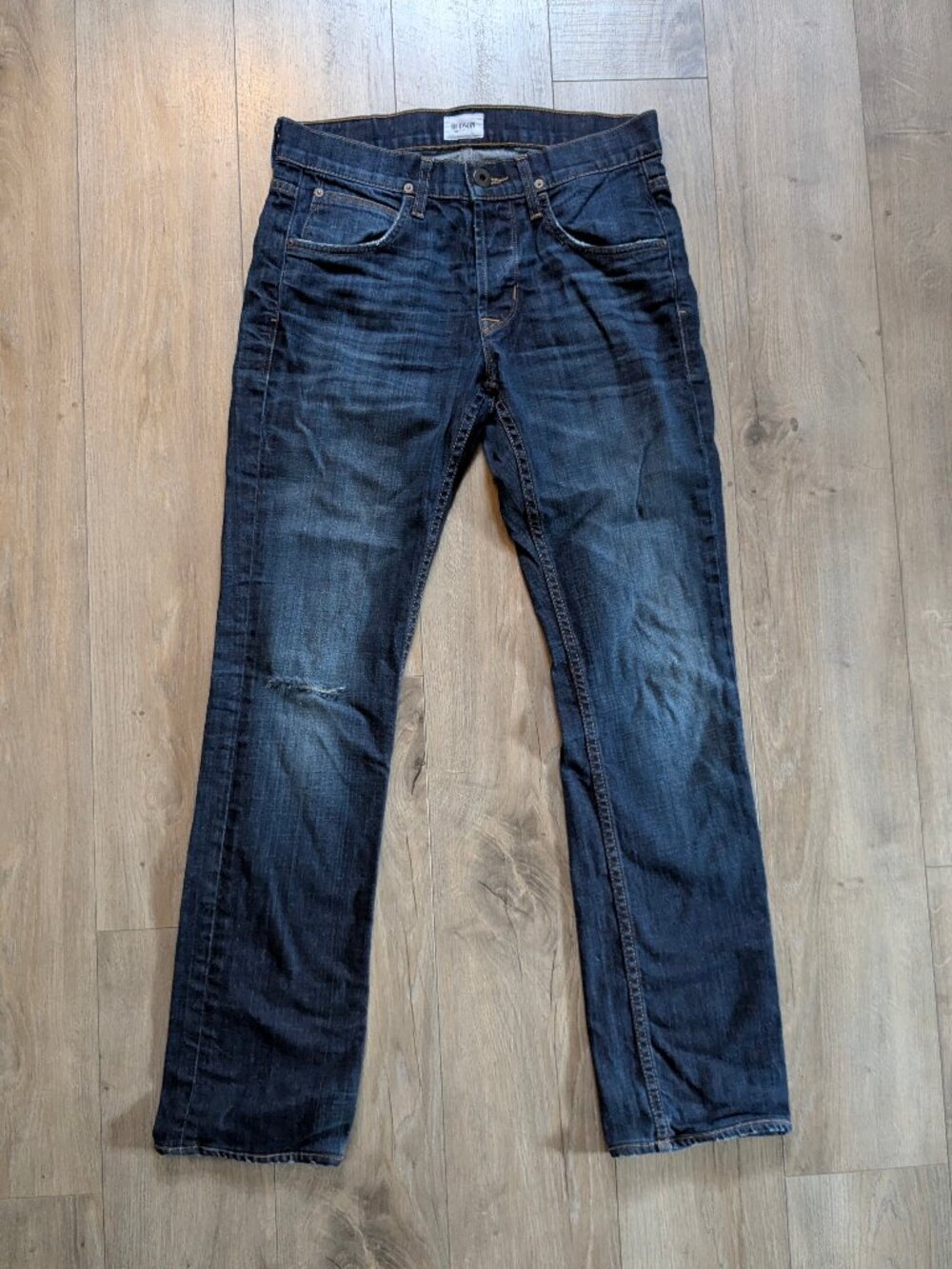 MENS HUDSON BYRON 5 POCKET BLACK BUTTON=FLY JEANS - Size 29x29